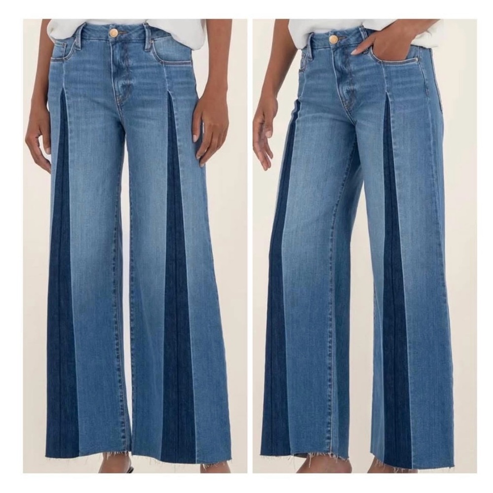 KUT Meg wide leg with inset panel, size 6